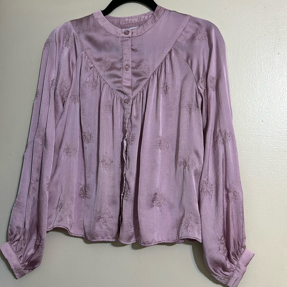 Zara Girls satin longsleeve top